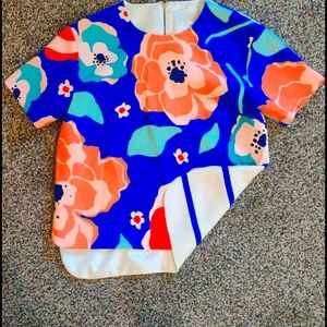 Kate Spade floral and stripes blouse